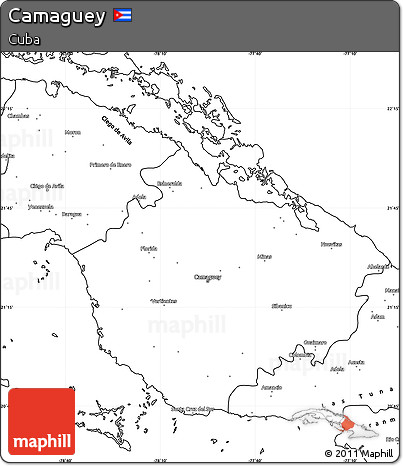 Blank Simple Map of Camaguey