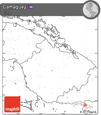 Blank Simple Map of Camaguey, no labels