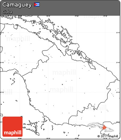 Blank Simple Map of Camaguey, no labels