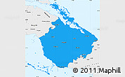 Political Simple Map of Camaguey, single color outside, borders and labels