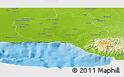 Physical Panoramic Map of Cienfuegos