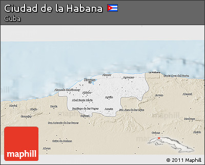 Classic Style 3D Map of Ciudad De La Habana