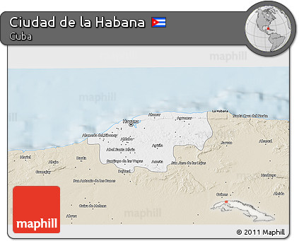 Classic Style 3D Map of Ciudad De La Habana