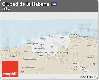 Classic Style 3D Map of Ciudad De La Habana