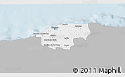 Gray 3D Map of Ciudad de la Habana, single color outside