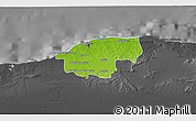 Physical 3D Map of Ciudad de la Habana, darken, desaturated