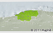 Physical 3D Map of Ciudad de la Habana, lighten, semi-desaturated