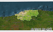 Satellite 3D Map of Ciudad de la Habana, darken