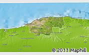 Satellite 3D Map of Ciudad de la Habana, physical outside