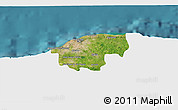 Satellite 3D Map of Ciudad de la Habana, single color outside