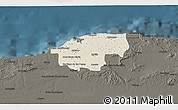 Shaded Relief 3D Map of Ciudad de la Habana, darken