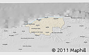 Shaded Relief 3D Map of Ciudad de la Habana, desaturated