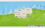 Shaded Relief 3D Map of Ciudad de la Habana, physical outside
