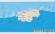 Shaded Relief 3D Map of Ciudad de la Habana, political outside