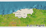 Shaded Relief 3D Map of Ciudad de la Habana, satellite outside