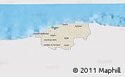 Shaded Relief 3D Map of Ciudad de la Habana, single color outside