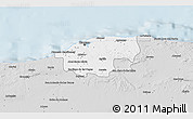 Silver Style 3D Map of Ciudad de la Habana