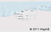 Silver Style 3D Map of Ciudad de la Habana, single color outside