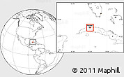 Blank Location Map of Ciudad de la Habana