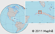 Gray Location Map of Ciudad de la Habana
