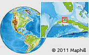 Physical Location Map of Ciudad de la Habana