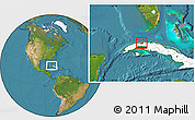 Satellite Location Map of Ciudad de la Habana, highlighted country