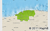 Physical Map of Ciudad de la Habana, shaded relief outside