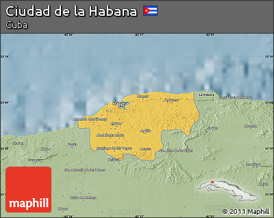 Savanna Style Map of Ciudad De La Habana