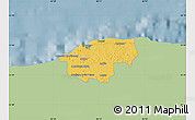 Savanna Style Map of Ciudad de la Habana, single color outside