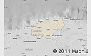 Shaded Relief Map of Ciudad de la Habana, desaturated