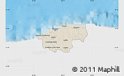 Shaded Relief Map of Ciudad de la Habana, single color outside