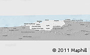 Gray Panoramic Map of Ciudad de la Habana