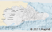 Classic Style 3D Map of Guantanamo, single color outside