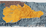 Political 3D Map of Guantanamo, darken, semi-desaturated