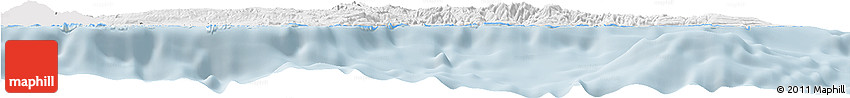 Silver Style Horizon Map of Guantanamo, single color outside