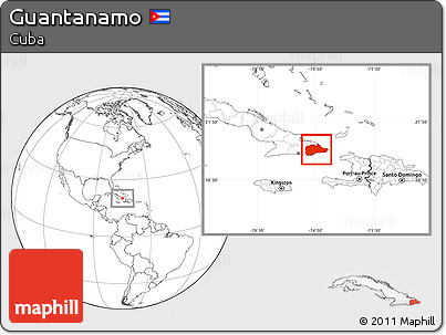 Blank Location Map of Guantanamo