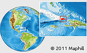 Physical Location Map of Guantanamo, highlighted country