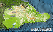 Physical Map of Guantanamo, darken