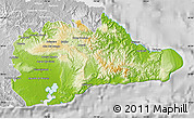 Physical Map of Guantanamo, lighten, desaturated