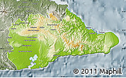 Physical Map of Guantanamo, semi-desaturated
