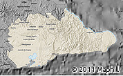 Shaded Relief Map of Guantanamo, darken, desaturated