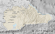 Shaded Relief Map of Guantanamo, desaturated