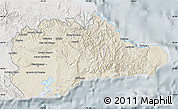 Shaded Relief Map of Guantanamo, lighten, semi-desaturated