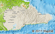 Shaded Relief Map of Guantanamo, physical outside