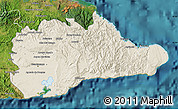 Shaded Relief Map of Guantanamo, satellite outside