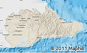 Shaded Relief Map of Guantanamo, single color outside