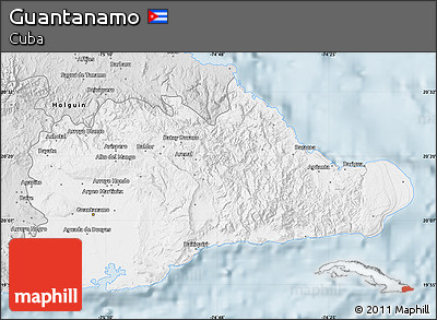 Silver Style Map of Guantanamo