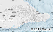 Silver Style Map of Guantanamo, single color outside