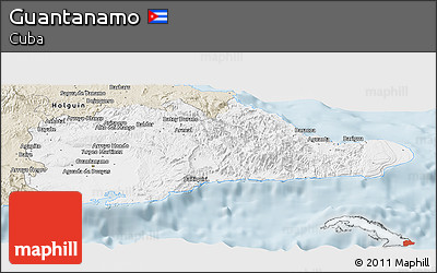 Classic Style Panoramic Map of Guantanamo