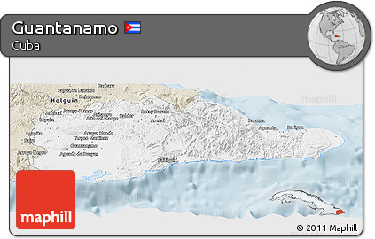 Classic Style Panoramic Map of Guantanamo